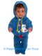 Baby Born 43 cm Jongens jasje blauw/wit/auto's - 0 - Thumbnail