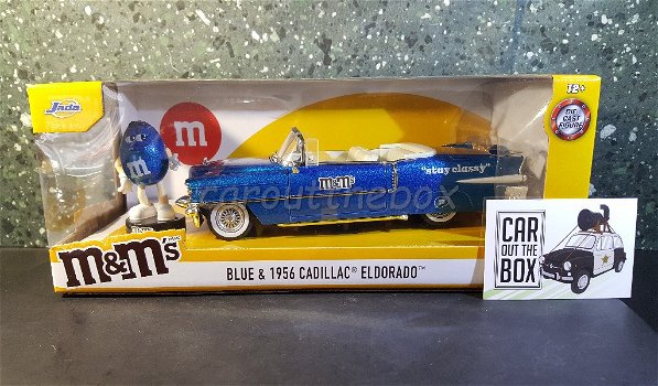 1956 Cadillac Eldorado M&M BLEU 1/24 Jada - 2