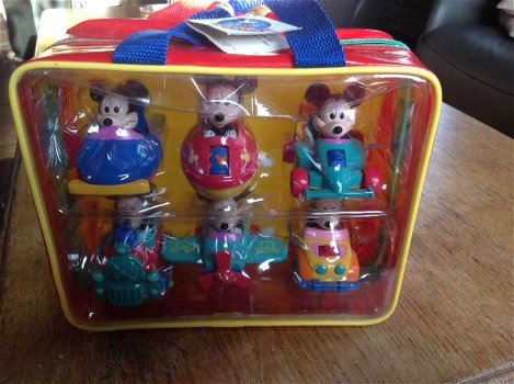 Disney - mickey 's world - nieuw, 6 opwindbare auto;s , in koffer - 0