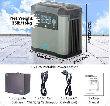 Flashfish P25 Portable Power Station, 1572Wh/436800mAh - 7