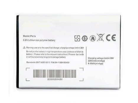 New battery 2250mAh/8.55WH 3.8V for ULEFONE PARIS - 0