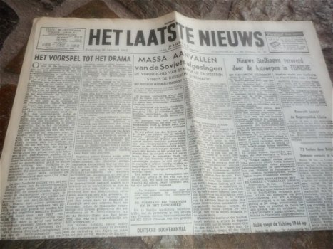 het laatste Nieuws oorlogskrant 1943 - 0