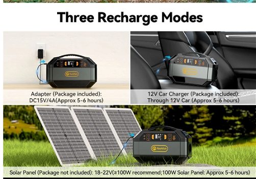 Flashfish P56 Portable Power Station, 288.6Wh/78000mAh - 5