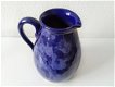 Mooie blauwe vaas / kan van aardewerk - 1 - Thumbnail