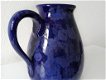 Mooie blauwe vaas / kan van aardewerk - 2 - Thumbnail