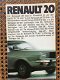 Brochure RENAULT 20 uit jaren 70 (D713) - 0 - Thumbnail