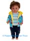 Baby Born 43 cm Jongens jasje blauw/geel/boerderij - 2 - Thumbnail