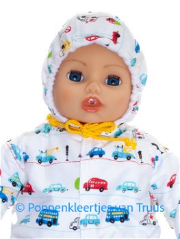 Baby Annabell 43 cm Jongens jasje auto's - 1