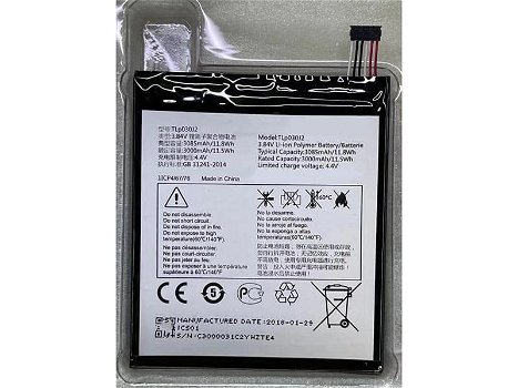 Buy ALCATEL TLP030J2 ALCATEL 3.84V 3000mAh/11.5WH Battery - 0