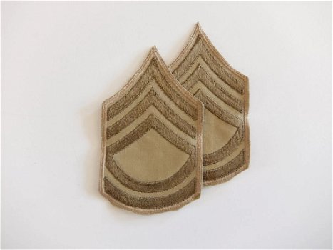 Embleem,Set,Rang,US,Army,Sergeant,1e,Klas,Zomer,Shirt,WWII,Orgineel - 0