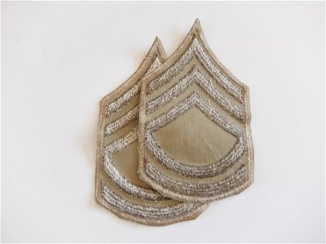 Embleem,Set,Rang,US,Army,Sergeant,1e,Klas,Zomer,Shirt,WWII,Orgineel - 1