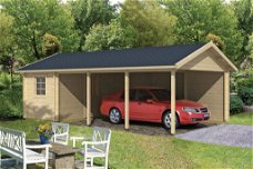 Tuinhuis-Blokhut carport overkapping met berging EVER: 219+551x430 cm