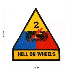 Embleem,Patch,Mouw,2e,Armoured,Tank,Division,Hell on Wheels