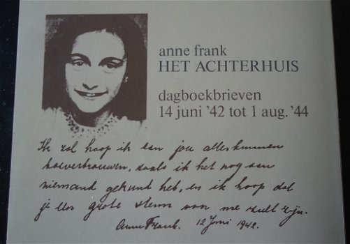 Het boek Het Achterhuis van Anne Frank (dagboekbrieven). - 1