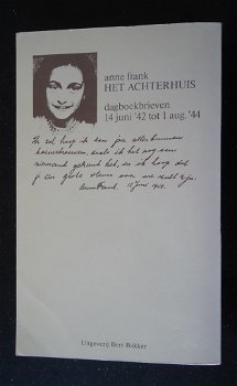 Het boek Het Achterhuis van Anne Frank (dagboekbrieven). - 6