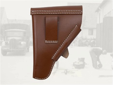 Holster,Walther,PPK,Duitsland,WWII,Zwart, Bruin,Officier,Polizei - 2