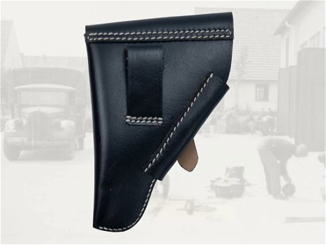 Holster,Walther,PPK,Duitsland,WWII,Zwart, Bruin,Officier,Polizei - 6