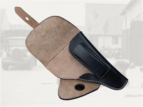 Holster,Walther,PPK,Duitsland,WWII,Zwart, Bruin,Officier,Polizei - 7