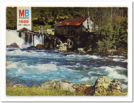 Water-Mill, Norway - MB Puzzle - 1500 Stukjes - 1