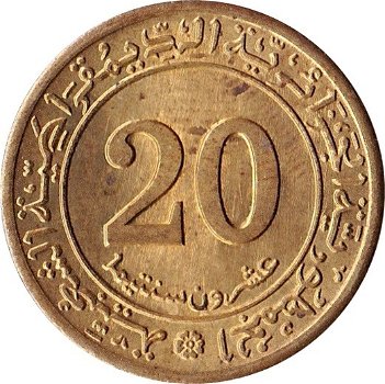 Algerije 20 centimes 1972 - 1