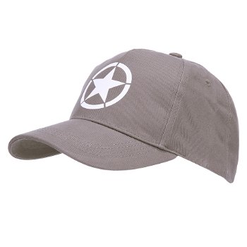 Cap,US,Army,Allied,Star,Groen,Grijs,Zwart - 1