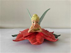 WDCC disney beeldje Tinkerbell on poinsettia "Delicate daydreamer" 4002127.