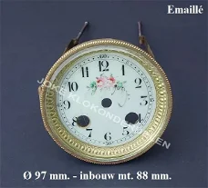 = Franse pendule deur = geslepen vlak glas =48443