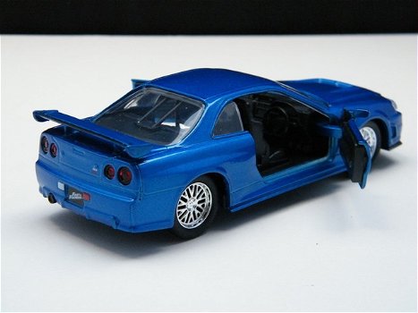 Nieuw schaalmodel Nissan Skyline GT-R R34 – Fast Furious Brian – Jada Toys 1:32 - 2