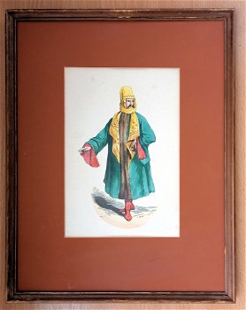 Lithografie Ottomaanse man Osmaanse klederdracht A67-1 - 1