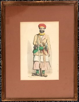 Lithografie Sepoy officer India A67-3 - 0