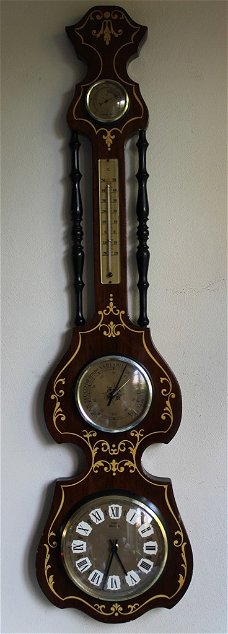Vintage barometer hygrometer thermometer klok