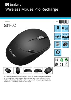 Wireless Mouse Pro Recharge Draadloze muis Pro oplaadbaar - 6