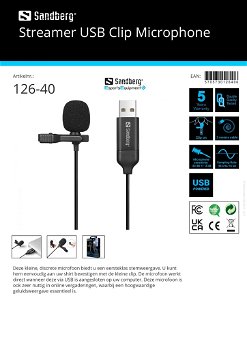 Streamer USB Clip Microphone kleine, discrete microfoon - 4
