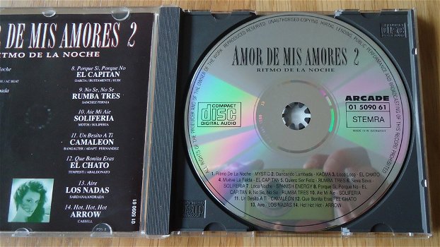 De originele verzamel-CD Amor De Mis Amores 2 van Arcade. - 2