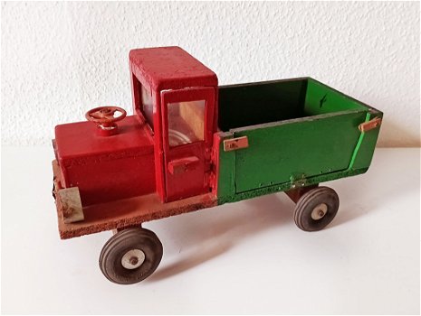 Decoratief houten vrachtwagentje - 0
