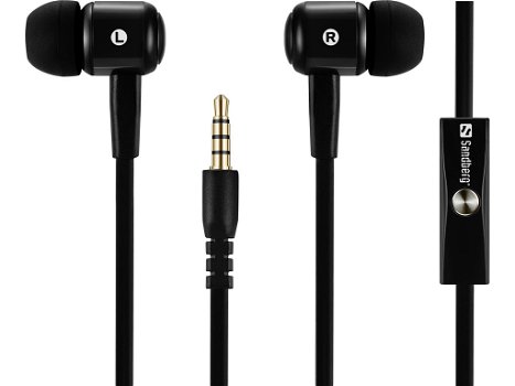 Speak’n Go In-Earset Black headset met microfoon en opnameknop - 0