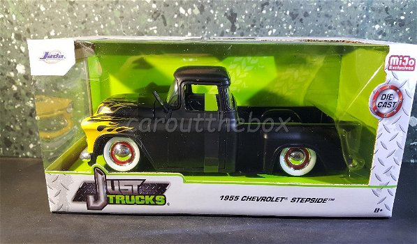 1955 Chevrolet Stepside zwart 1/24 Jada - 2