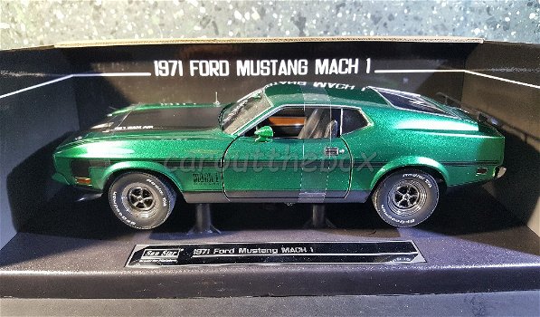 Ford Mustang mach1 351 ram air groen 1:18 Sunstar - 0