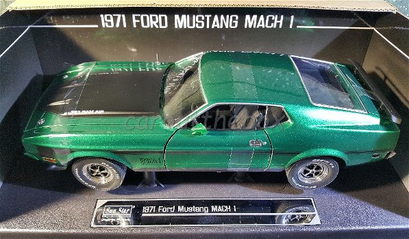 Ford Mustang mach1 351 ram air groen 1:18 Sunstar - 1
