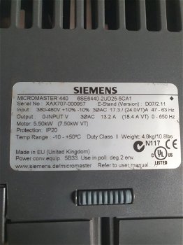 Siemens frequentie regelaar 5,5 kw - 1