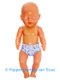 Baby Born 43 cm Jurk setje blauw/roze/roosjes - 2 - Thumbnail