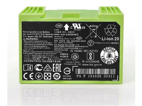 New battery 1800mAh/26Wh 14.4V for IROBOT ABL-D1 - 0