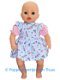 Baby Annabell 43 cm Jurk setje blauw/roze/roosjes - 0 - Thumbnail
