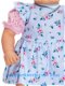 Baby Annabell 43 cm Jurk setje blauw/roze/roosjes - 1 - Thumbnail