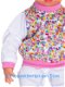 Pop 38 cm Pyjama wit/roze/multi/dots - 1 - Thumbnail