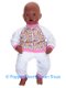 Annabel 46 cm Pyjama wit/roze/multi/dots - 0 - Thumbnail