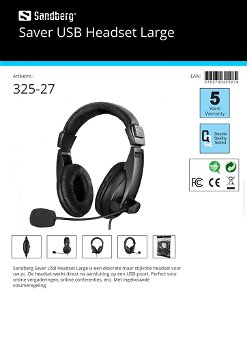 Saver USB Headset Large - 3