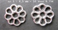 tibetaans zilveren spacers 03 - 8,5 mm: 10 voor 0,75