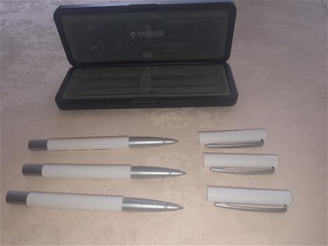 3x parker vector roller balpen in doosje - 0