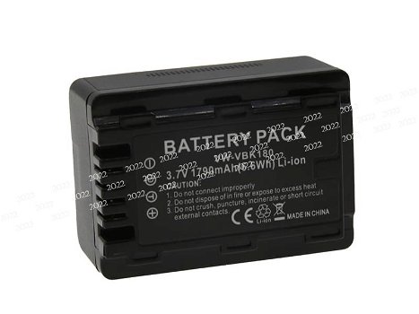 New battery 1790mAh/6.6WH 3.7V for PANASONIC VW-VBK180 - 0